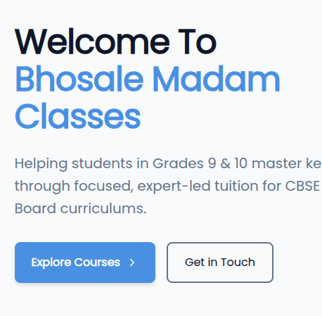 BHOSALE MADAM CLASSES