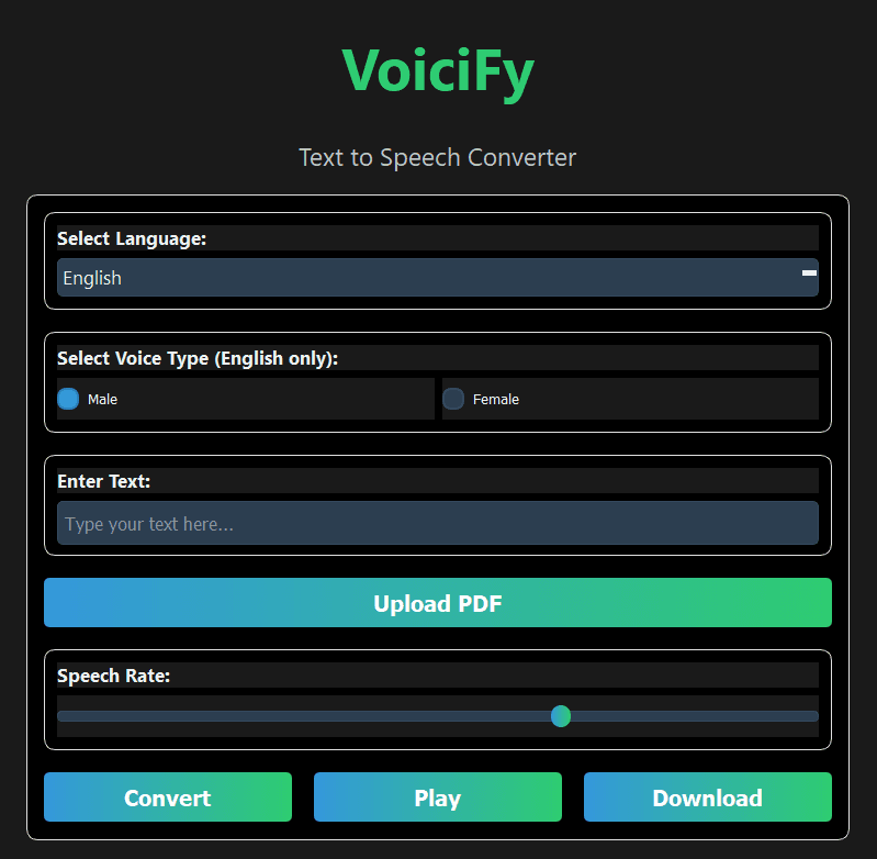 Voicify - Text-to-Speech Application